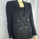 American Vintage Vintage 70's Cashmere Double Breasted Blazer in black made in USA size 6 Photo 1