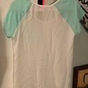 Kirra White & Turquoise Sheer Top Photo 3