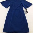 Donna Morgan  Womens Sheath Dress Size 0 Blue Stretch Lined Photo 0