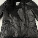 Levi's Black Asymmetrical Sherpa Faux Leather Hooded Jacket Photo 7