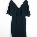 Dress the Population  Louisa Flutter-Sleeve Dress Medium Black Cocktail Modest Photo 2