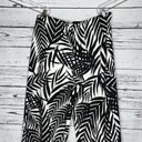 Boston Proper  Size XL Black & White Tropical Palm Print Pull-On Wide Leg Pants Photo 1