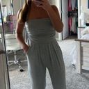 Altar'd State NWOT grey strapless jumpsuit w/ pockets! Photo 1