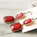 Style & Co  Earrings Reddish Pink Dangle Drop Statement Glam NWT Photo 1