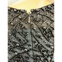 Vintage Victoria Embellished Beaded Sequin Ball Gown Dress Silk Black Womens 2 Photo 9