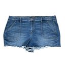 Torrid  High Rise Shortie Short Vintage Stretch Medium Wash Blue Plus Size 26 Photo 8