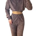 Boutique Toweling Loungewear Sweatpants Tracksuit Set M Brown Size M Photo 4