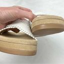 Jack Rogers  White Slide Sandal Lexi 8.5 Criss-Cross Leather Padded Footbed New Photo 3