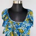 AB Studio  Womens Medium M Polyester Ruffle Tiered Lightweight Abstract Print Top Photo 1