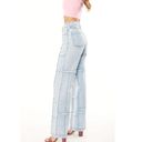 Revice Denim  NWT Lover 4Ever Light Wash High Rise Straight Leg Grid Jeans Sz 30 Photo 4