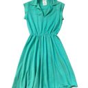 The Row Vintage Queens Mint Green Collared V Neckline Midi Dress Photo 13