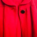 Dress Barn  Women’s XL Red Boiled Wool Short Swing Jacket • Single Button Closure Photo 7