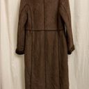 Anne Klein  Brown Faux Suede & Fur Overcoat Photo 6