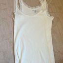 Brandy Melville White Lace Tank Top Photo 0