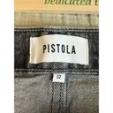 Pistola New  Cassie Super High Rise Straight Leg Button Fly Gray Jean Size 32 Photo 7