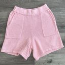 Free People  Beach Carter Knit Shorts Textured Light Pink Oversized Baggy Fit XS Photo 0