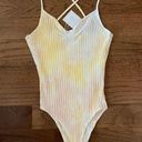 ZARA NWT  ruched tie dye ribbed body suit Photo 0