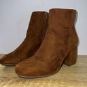 Brown Suede Wedge Booties Size 7.5 Photo 0