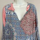 Sanctuary  Dress Mini Patchwork Print‎ Mandala Dropped Waist Red Blue Boho Medium Photo 4