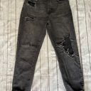 Forever 21 Black Distressed Ripped Button Fly Jeans by  Size 26 mom Photo 0