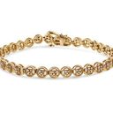 Brilliance NIB Haus of  14K Yellow Gold Sterling Silver Diamond Tennis Bracelet Photo 0