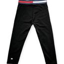 Tommy Hilfiger  Sport Black Flag Band Elastic Waist Cropped Leggings Photo 2