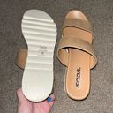 Soda Tan Platform Sandals Photo 1