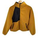 Joy Lab Women Sherpa sweatshirt pullover half zip Long Sleeve High Neck Yellow S Photo 2