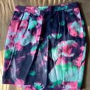 Kate Spade  Pink Purple Barry Abstract Watercolor Tie Dye Pencil Skirt Size 14 XL Photo 0