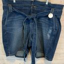 Lane Bryant New NWT  Girlfriend Shorts jean denim tie waist Size 16 Photo 1