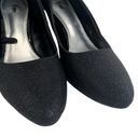 Fioni  Glitter Heels Black Size 7.5 Low Heel Pointed Toe Evening Party Shoes Photo 2