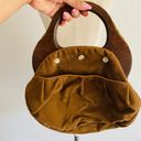 Bermuda VINTAGE 70s  BAG PURSE WOOD HANDLE BY BANNER HOUSE REVERSIBLE COVER Photo 1