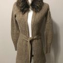 Cynthia Rowley  faux fur belted duster sweater Photo 6