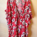 Jessica Simpson 🆕  Red Daisy Beaded Swimsuit Coverup Dress | Large Photo 0