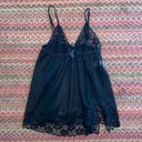 Frederick's of Hollywood VTG SEXY  BLACK LACE TEDDY LINGERIE SLIP Photo 5