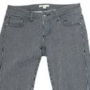 CAbi  Railroad Crop Jeans Size 2 Navy Blue‎ White Striped #324 Womens 30X25 Photo 1