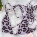 Chloe Rose  Size XS Dream On Triangle Top in Purple Leopard NWT Photo 0