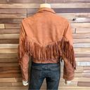 Beulah  Faux Suede Coral Fringe Jacket Size L Photo 2