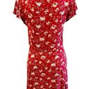 American Eagle  Red Floral Wrap Dress Medium Photo 1