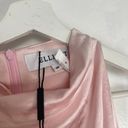 Elliatt  Alaia Asymmetric Satin Cocktail Dress in Blush Size Medium Photo 7