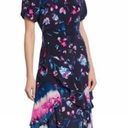 Tanya Taylor Navy Silk Floral Midi Dress NWT Photo 0