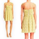 The Kooples  Anemone Chiffon Yellow Floral Sweetheart Bodice Mini Summer Dress Photo 1