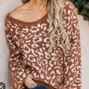 Pink Lily Cheetah Print Sweater Photo 1