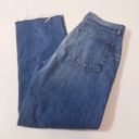 3x1  NYC Women size 27 ISLA High Rise Blue Jeans Frayed Hem Ankle Straight Leg Photo 11