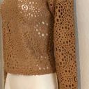 Say What? NWOT  camel colored lace top. Sz Small Photo 1