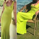 Mara Hoffman  Michaela Lime Green Knit Sweater Tank Midi Maxi Dress Small Photo 6