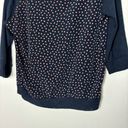 The Moon NWT Olivia Navy Sheer Sleeve Blouse Medium Photo 2