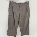 L.L.Bean  Womens Comfort Trail Pants Water Repellant Crop Leg Ash Size 8 Photo 0