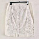 Talbots  Skirt 8P Eyelet Lace Pencil White Spring Summer Vacation Party Brunch Photo 5