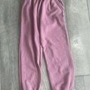 Zenana Outfitters Size XS Dusty Pink High-Waisted Jogger Sweatpants Photo 1